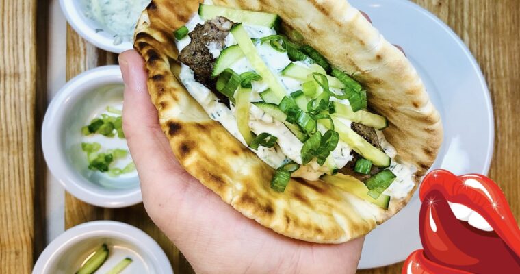 Grilled Lamb Kebobs and Homemade Tzatziki Pita Sammies