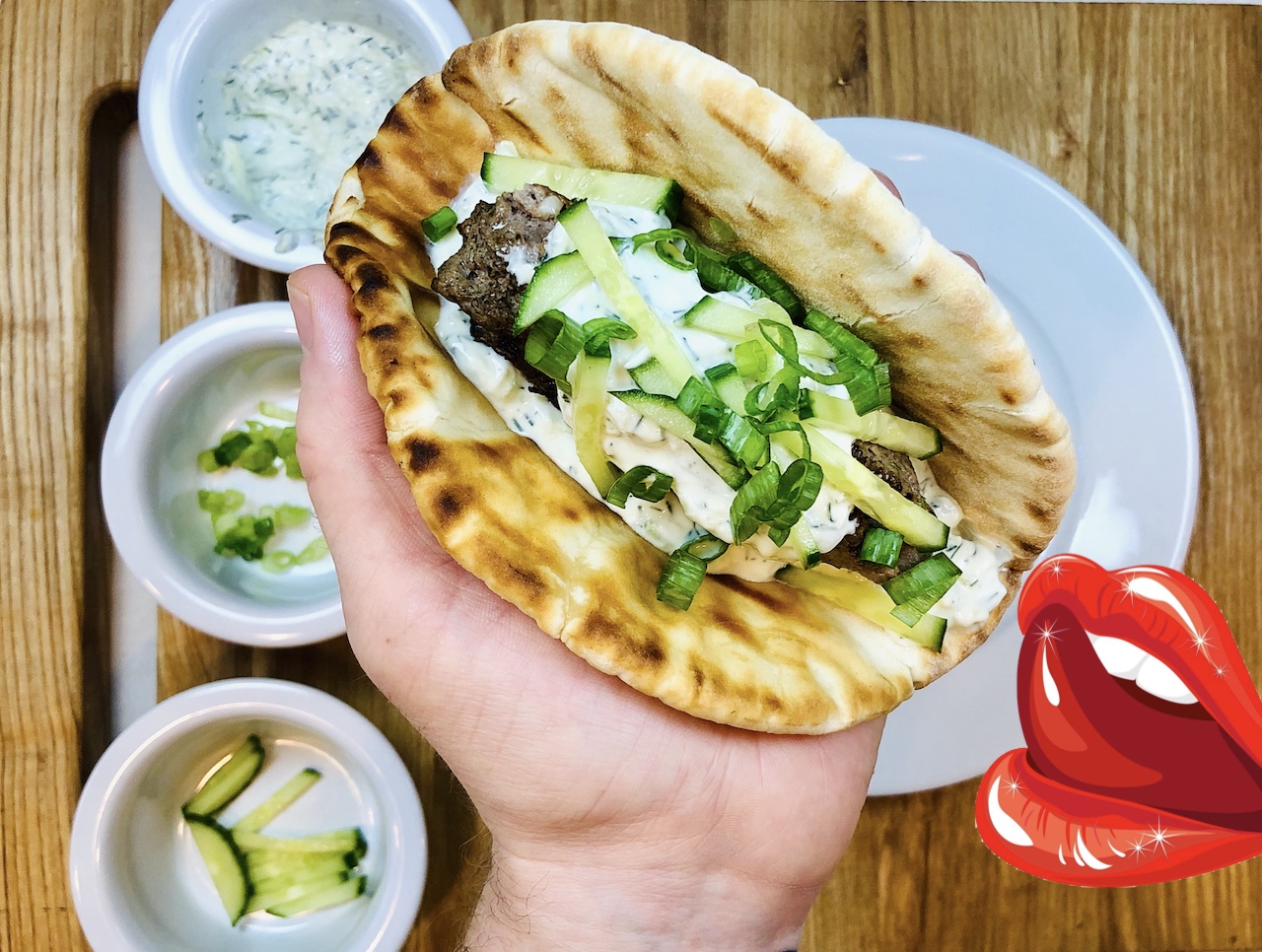 Grilled Lamb Kebobs and Homemade Tzatziki Pita Sammies