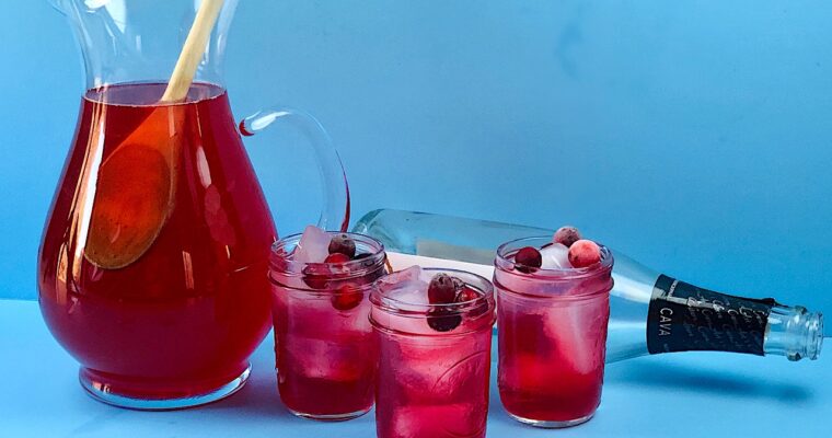 Cranberry Rosé Holiday Punch