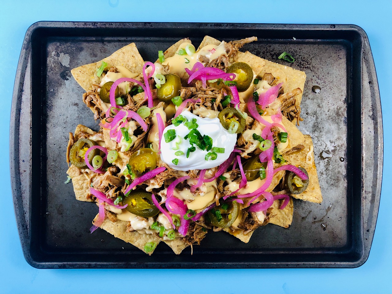 EZ Instant Pot Pulled Pork Nachos