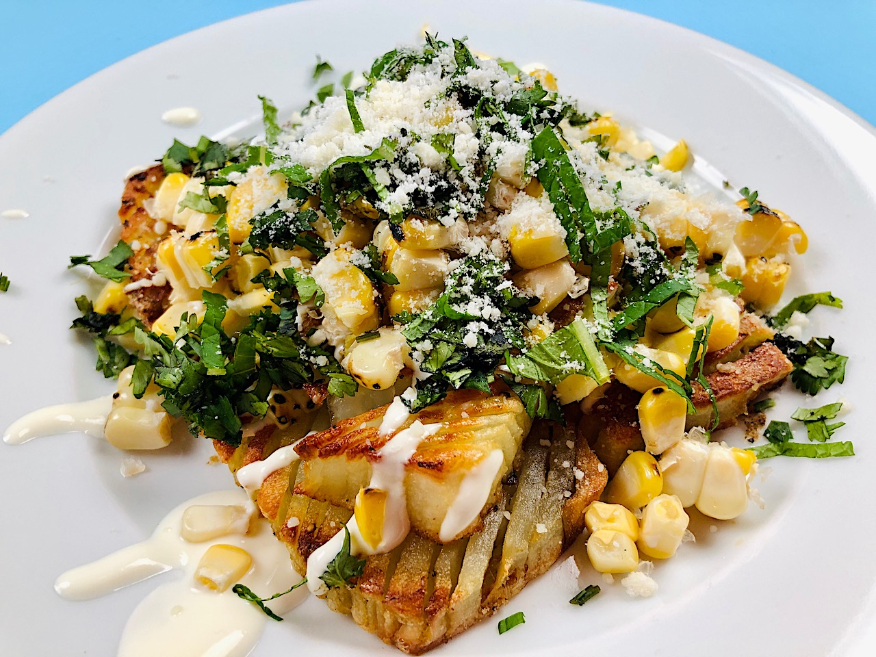 Street Corn-Style Accordion Potatoes