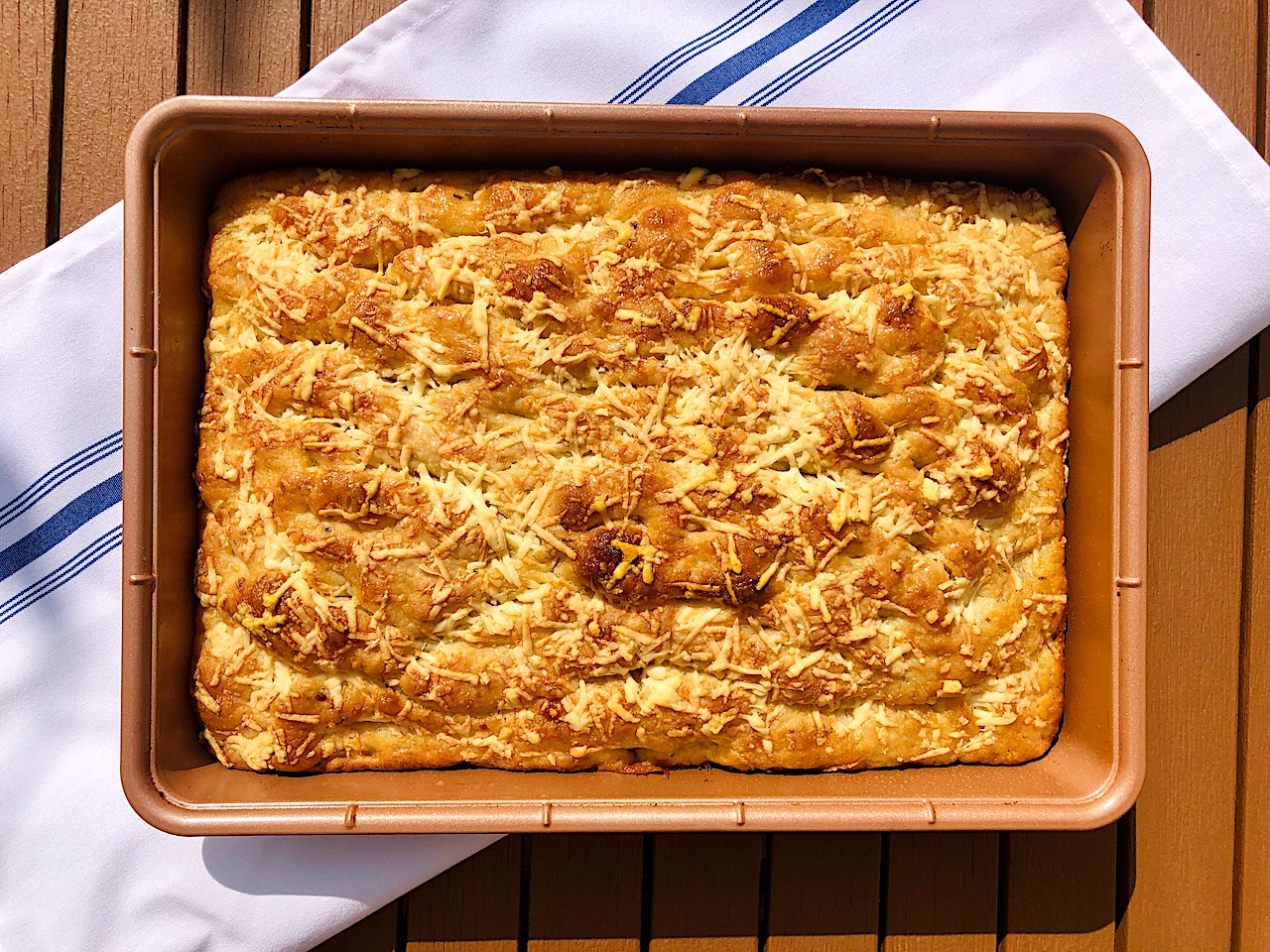 Rosemary Focaccia with Garlic and Asiago